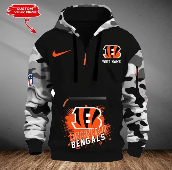 Cincinnati Bengals Men Camouflage Hooded Sweatshirts New 2025 SPTMCPS039