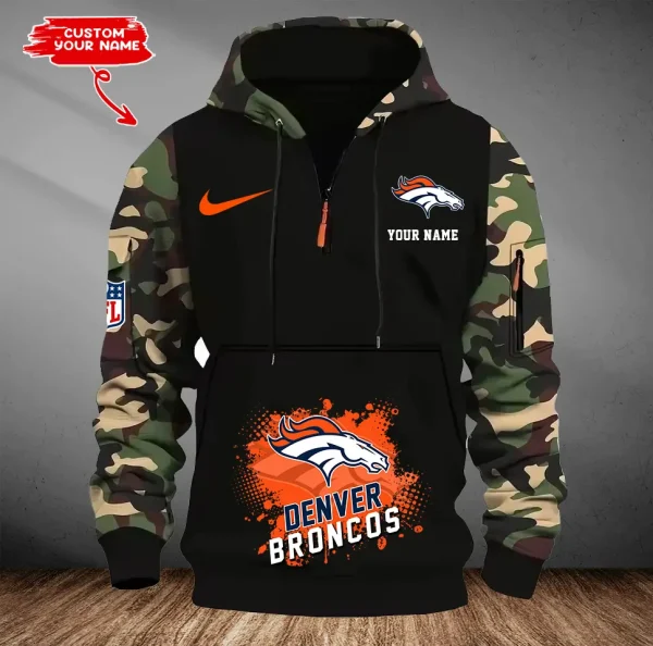 Denver Broncos Men Camouflage Hooded Sweatshirts New 2025 SPTMCPS042
