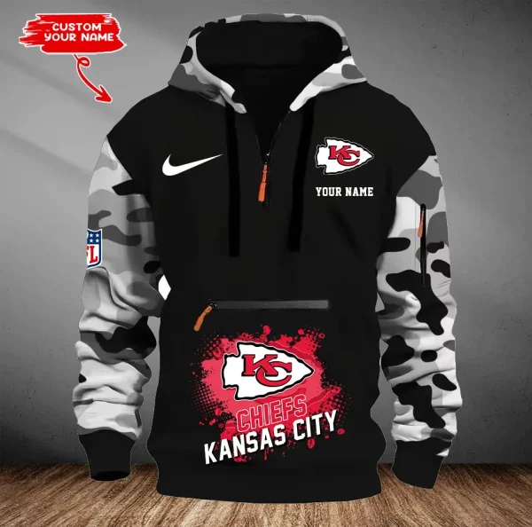 Kansas City Chiefs Men Camouflage Hooded Sweatshirts New 2025 SPTMCPS048