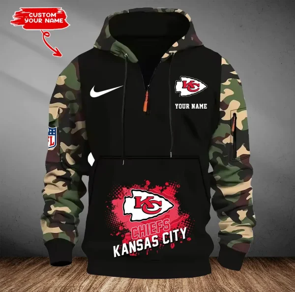 Kansas City Chiefs Men Camouflage Hooded Sweatshirts New 2025 SPTMCPS048 - Image 2