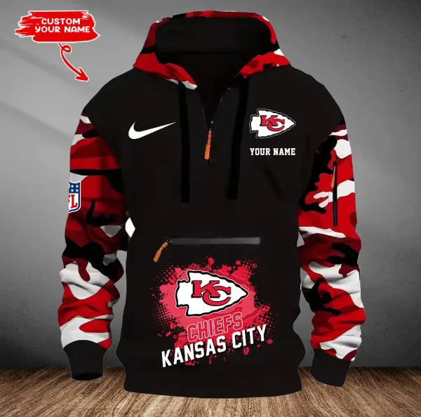 Kansas City Chiefs Men Camouflage Hooded Sweatshirts New 2025 SPTMCPS048 - Image 3
