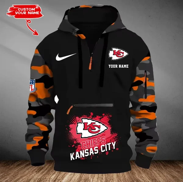Kansas City Chiefs Men Camouflage Hooded Sweatshirts New 2025 SPTMCPS048 - Image 4