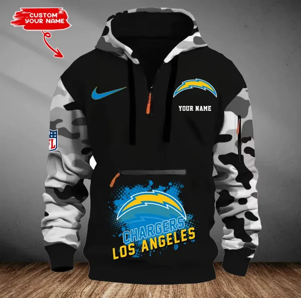 Los Angeles Chargers Men Camouflage Hooded Sweatshirts New 2025 SPTMCPS050