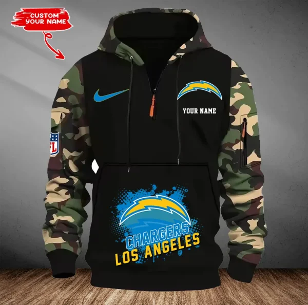 Los Angeles Chargers Men Camouflage Hooded Sweatshirts New 2025 SPTMCPS050 - Image 2