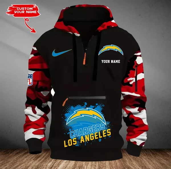 Los Angeles Chargers Men Camouflage Hooded Sweatshirts New 2025 SPTMCPS050 - Image 3