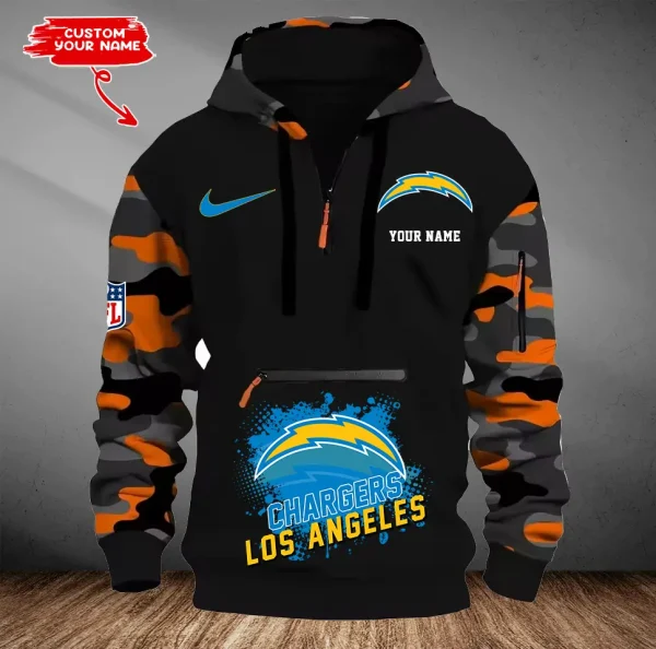 Los Angeles Chargers Men Camouflage Hooded Sweatshirts New 2025 SPTMCPS050 - Image 4