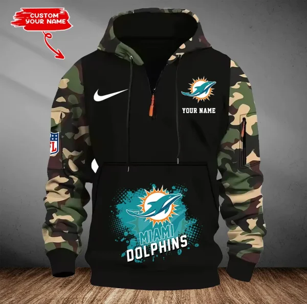 Miami Dolphins Men Camouflage Hooded Sweatshirts New 2025 SPTMCPS052 - Image 2
