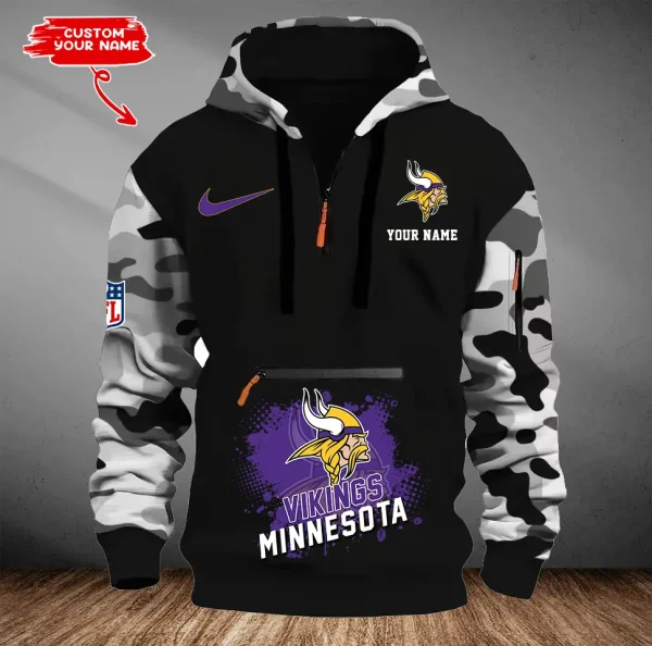 Minnesota Vikings Men Camouflage Hooded Sweatshirts New 2025 SPTMCPS053