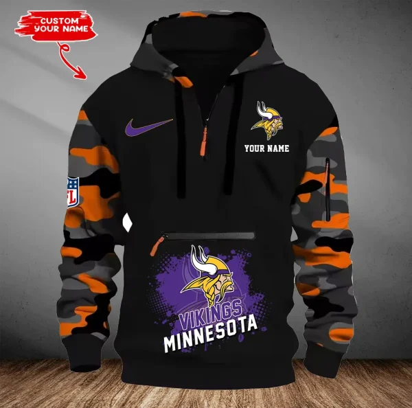 Minnesota Vikings Men Camouflage Hooded Sweatshirts New 2025 SPTMCPS053 - Image 3