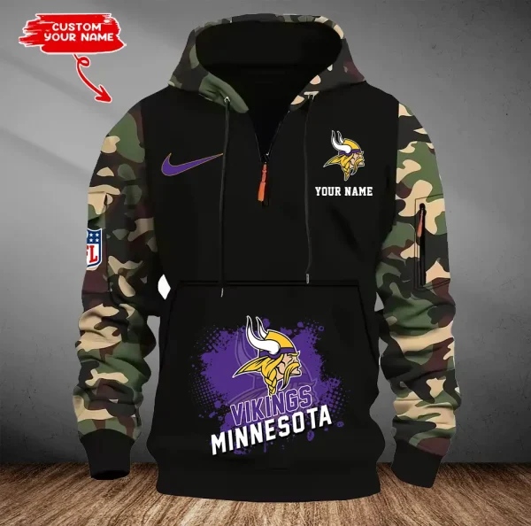 Minnesota Vikings Men Camouflage Hooded Sweatshirts New 2025 SPTMCPS053 - Image 5