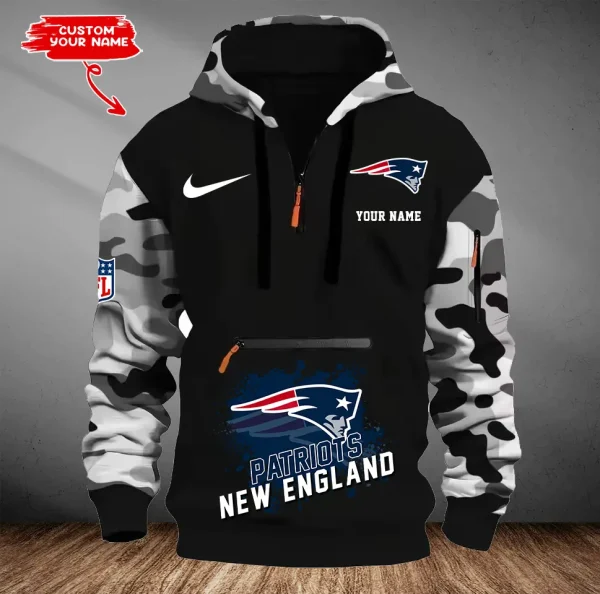New England Patriots Men Camouflage Hooded Sweatshirts New 2025 SPTMCPS054