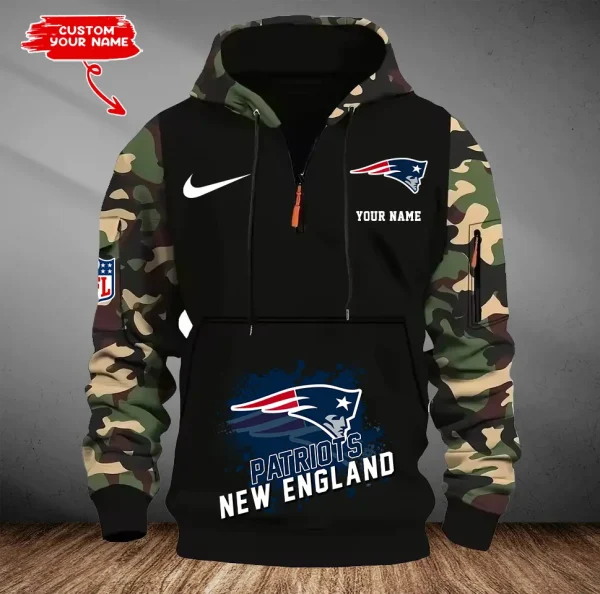 New England Patriots Men Camouflage Hooded Sweatshirts New 2025 SPTMCPS054 - Image 2