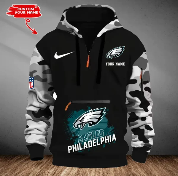 Philadelphia Eagles Men Camouflage Hooded Sweatshirts New 2025 SPTMCPS058