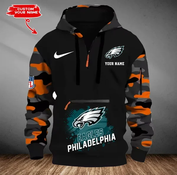 Philadelphia Eagles Men Camouflage Hooded Sweatshirts New 2025 SPTMCPS058 - Image 4