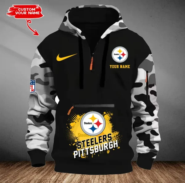 Pittsburgh Steelers Men Camouflage Hooded Sweatshirts New 2025 SPTMCPS059