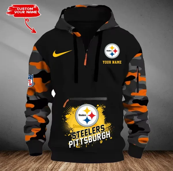 Pittsburgh Steelers Men Camouflage Hooded Sweatshirts New 2025 SPTMCPS059 - Image 2