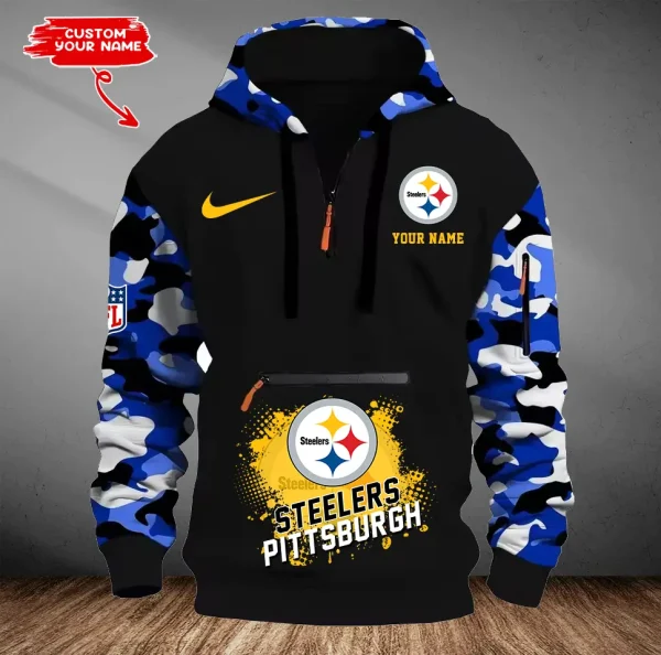 Pittsburgh Steelers Men Camouflage Hooded Sweatshirts New 2025 SPTMCPS059 - Image 3