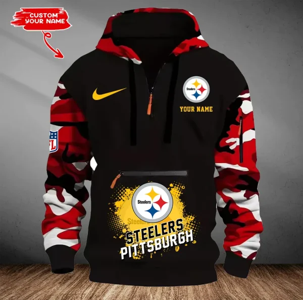 Pittsburgh Steelers Men Camouflage Hooded Sweatshirts New 2025 SPTMCPS059 - Image 4