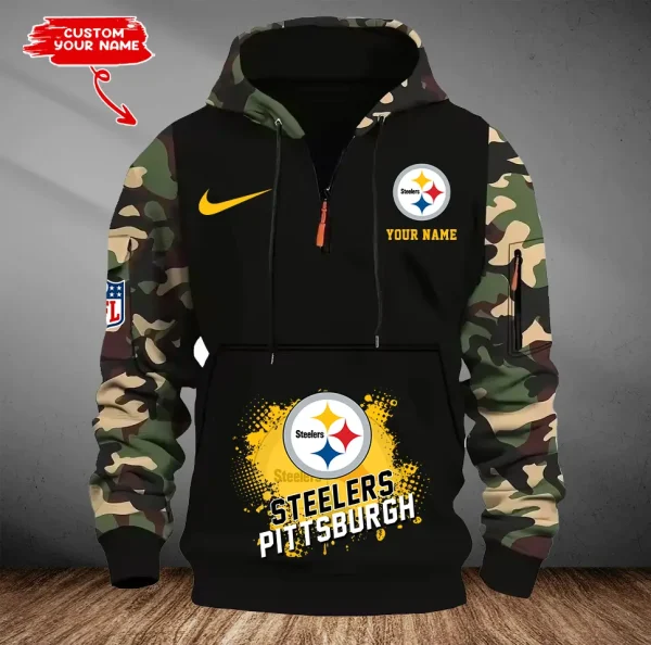 Pittsburgh Steelers Men Camouflage Hooded Sweatshirts New 2025 SPTMCPS059 - Image 5