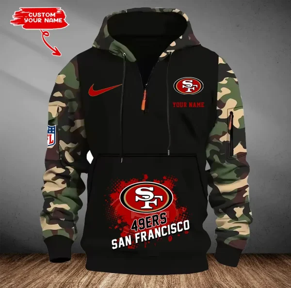 San Francisco 49ers Men Camouflage Hooded Sweatshirts New 2025 SPTMCPS060 - Image 2