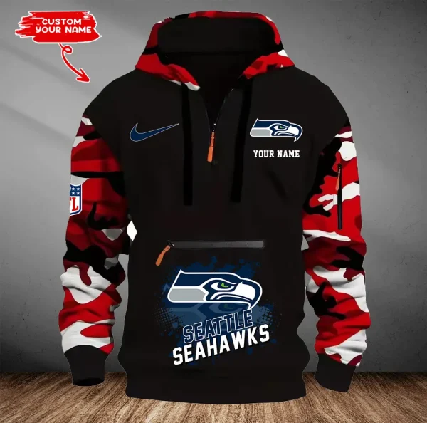 Seattle Seahawks Men Camouflage Hooded Sweatshirts New 2025 SPTMCPS061 - Image 3
