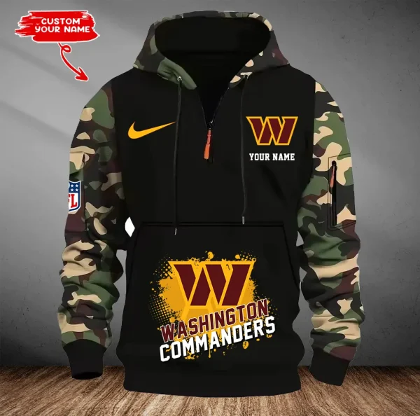 Washington Commanders Men Camouflage Hooded Sweatshirts New 2025 SPTMCPS064 - Image 2