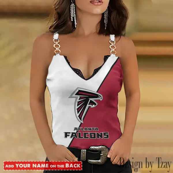 Atlanta Falcons NFL Chain Strap Tank Top For Women Style 2025 SPTWCSTT462
