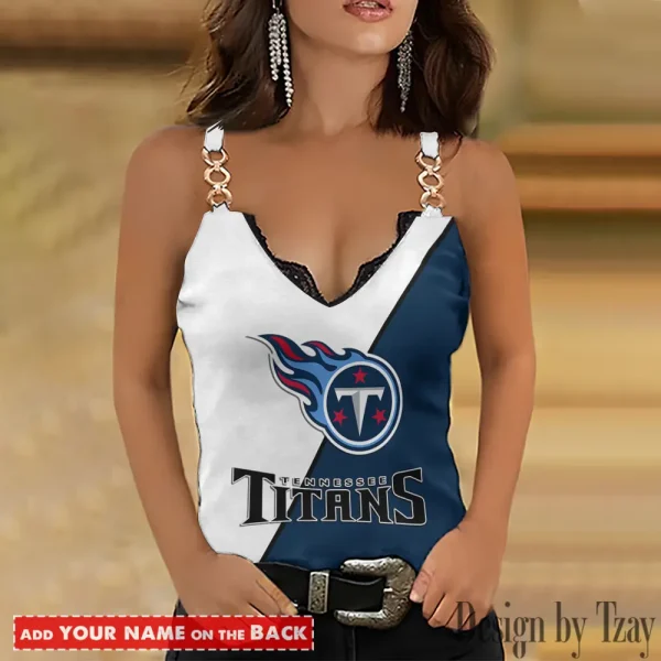 Tennessee Titans NFL Chain Strap Tank Top For Women Style 2025 SPTWCSTT491