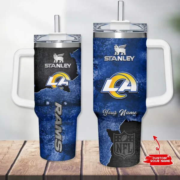 Los Angeles Rams Simple Modem 40oz Tumbler With Handle And Straw Lid AZC40OZT629