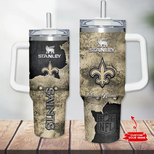 New Orleans Saints Simple Modem 40oz Tumbler With Handle And Straw Lid AZC40OZT633