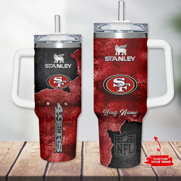 San Francisco 49ers Simple Modem 40oz Tumbler With Handle And Straw Lid AZC40OZT638