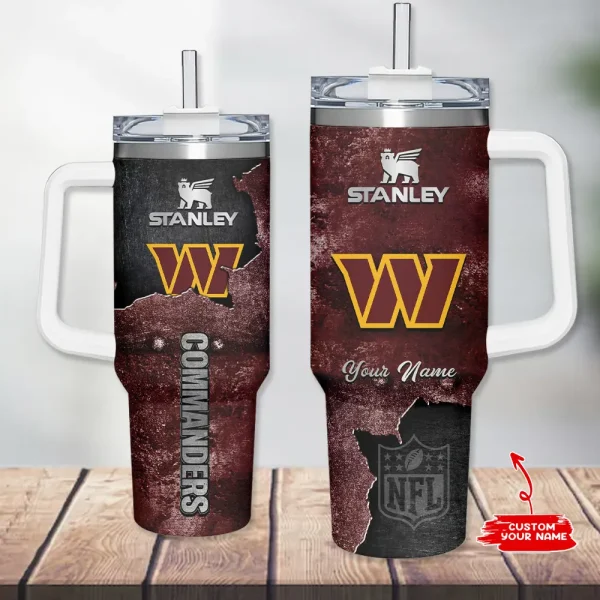 Washington Commanders Simple Modem 40oz Tumbler With Handle And Straw Lid AZC40OZT642