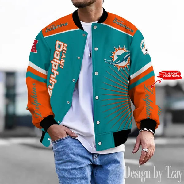 Miami Dolphins Unisex Exclusive Styles Varsity Jacket SPTBBJACKET575