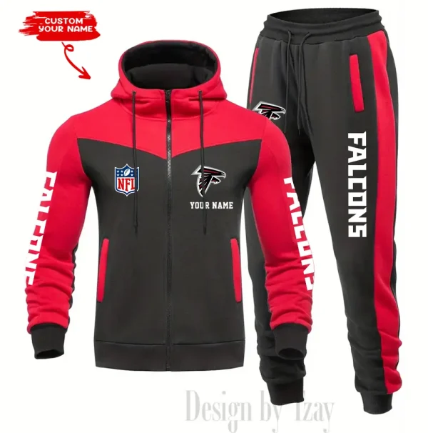 Atlanta Falcons Men's Tracksuit Hooded Zipper Fashion Casual Sports SPTMTHZFCS002 - Image 2