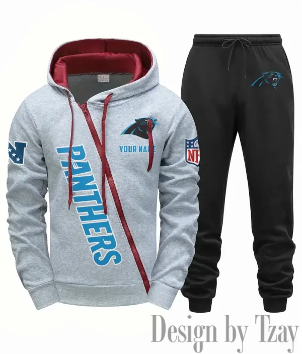 Carolina Panthers Men Fall&winter Daily Casual Sporty Jogging Suit Urban Fashion SPTMDCSJS005
