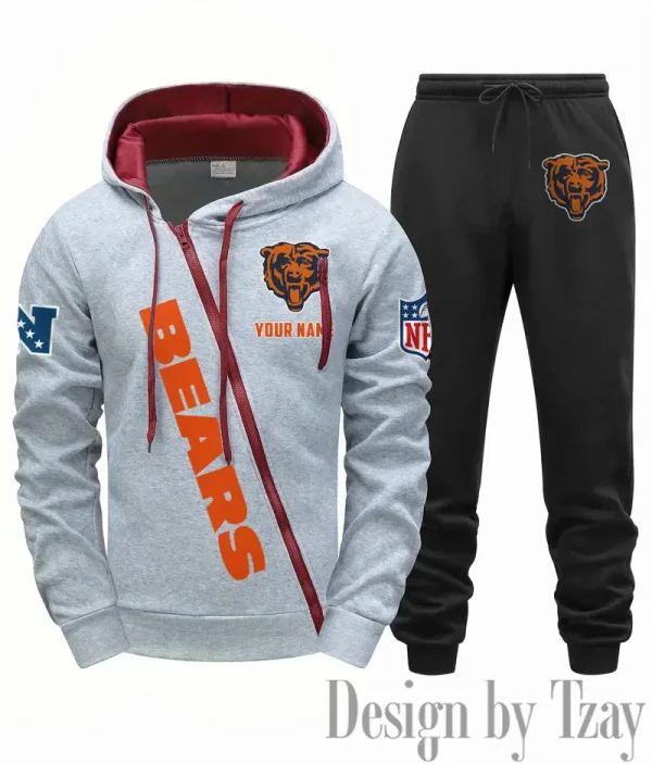 Chicago Bears Men Fall&winter Daily Casual Sporty Jogging Suit Urban Fashion SPTMDCSJS006