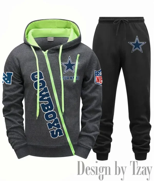 Dallas Cowboys Men Fall&winter Daily Casual Sporty Jogging Suit Urban Fashion SPTMDCSJS009 - Image 5