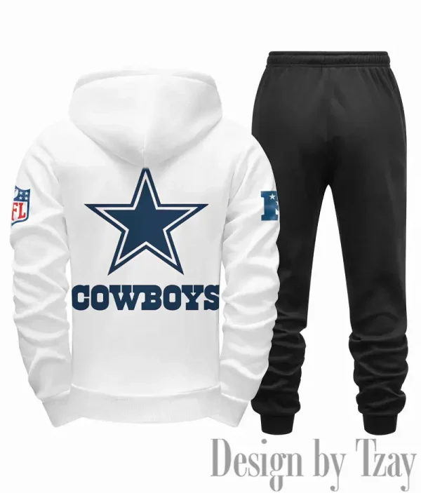 Dallas Cowboys Men Fall&winter Daily Casual Sporty Jogging Suit Urban Fashion SPTMDCSJS009 - Image 2