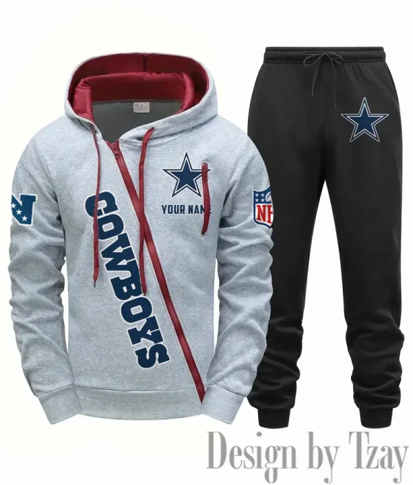 Dallas Cowboys Men Fall&winter Daily Casual Sporty Jogging Suit Urban Fashion SPTMDCSJS009 - Image 3