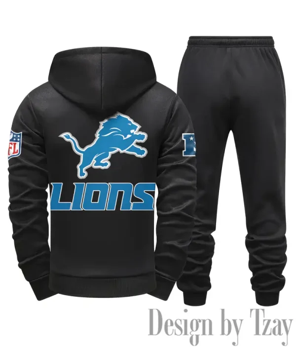 Detroit Lions Men Fall&winter Daily Casual Sporty Jogging Suit Urban Fashion SPTMDCSJS011 - Image 8