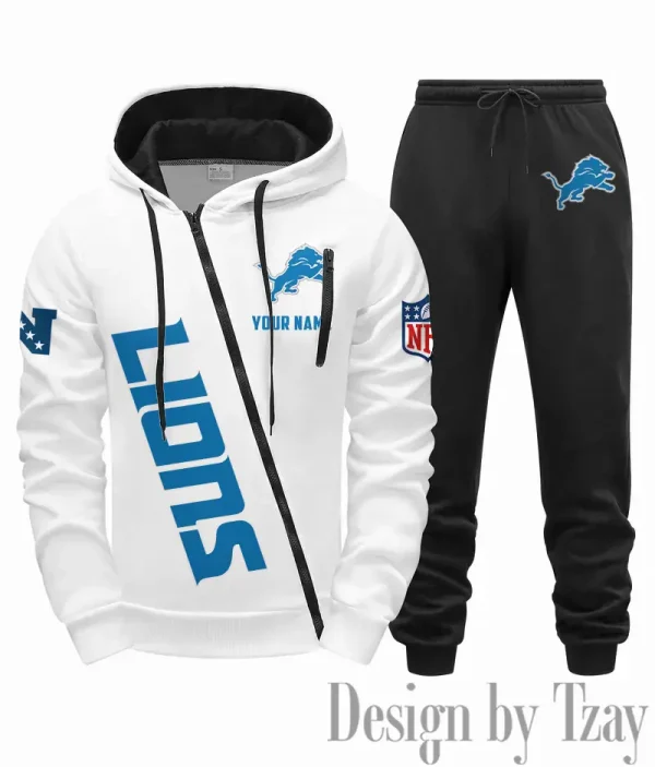 Detroit Lions Men Fall&winter Daily Casual Sporty Jogging Suit Urban Fashion SPTMDCSJS011 - Image 5