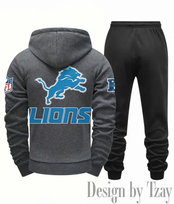Detroit Lions Men Fall&winter Daily Casual Sporty Jogging Suit Urban Fashion SPTMDCSJS011 - Image 4