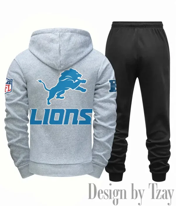 Detroit Lions Men Fall&winter Daily Casual Sporty Jogging Suit Urban Fashion SPTMDCSJS011 - Image 2