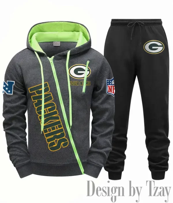 Green Bay Packers Men Fall&winter Daily Casual Sporty Jogging Suit Urban Fashion SPTMDCSJS012 - Image 3
