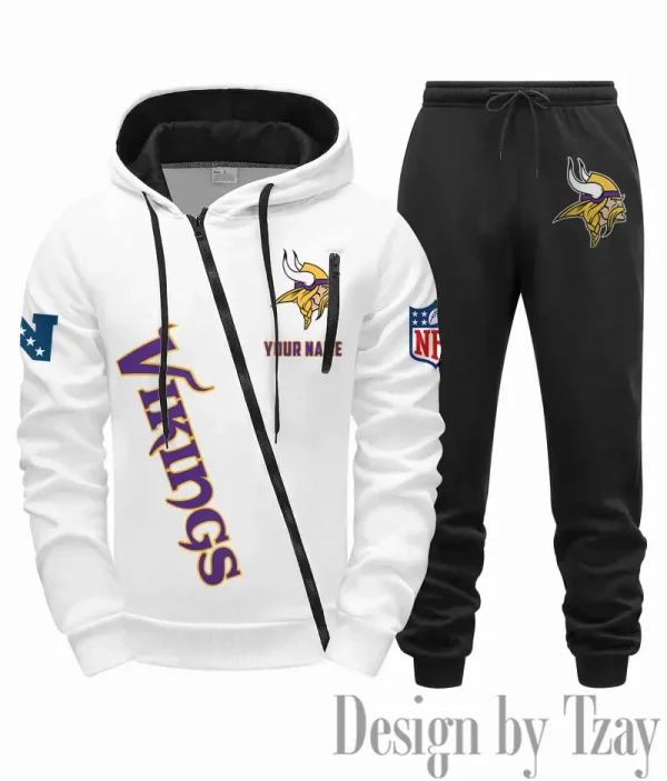 Minnesota Vikings Men Fall&winter Daily Casual Sporty Jogging Suit Urban Fashion SPTMDCSJS021 - Image 7