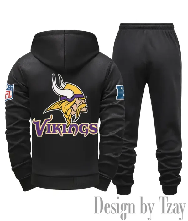 Minnesota Vikings Men Fall&winter Daily Casual Sporty Jogging Suit Urban Fashion SPTMDCSJS021 - Image 4