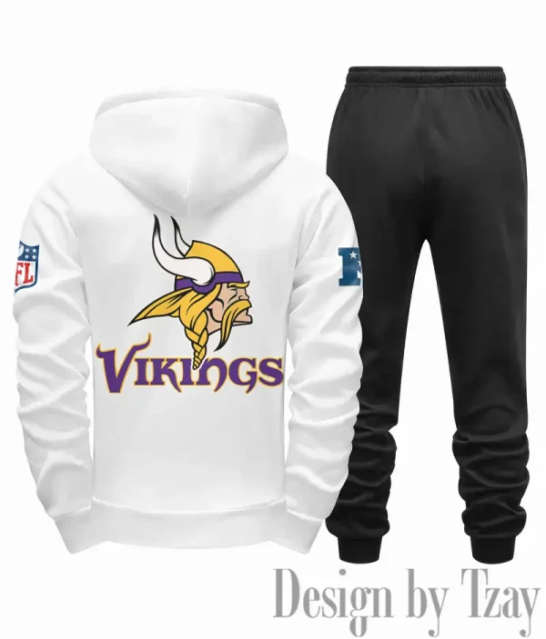Minnesota Vikings Men Fall&winter Daily Casual Sporty Jogging Suit Urban Fashion SPTMDCSJS021 - Image 8