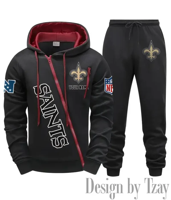 New Orleans Saints Men Fall&winter Daily Casual Sporty Jogging Suit Urban Fashion SPTMDCSJS023 - Image 3
