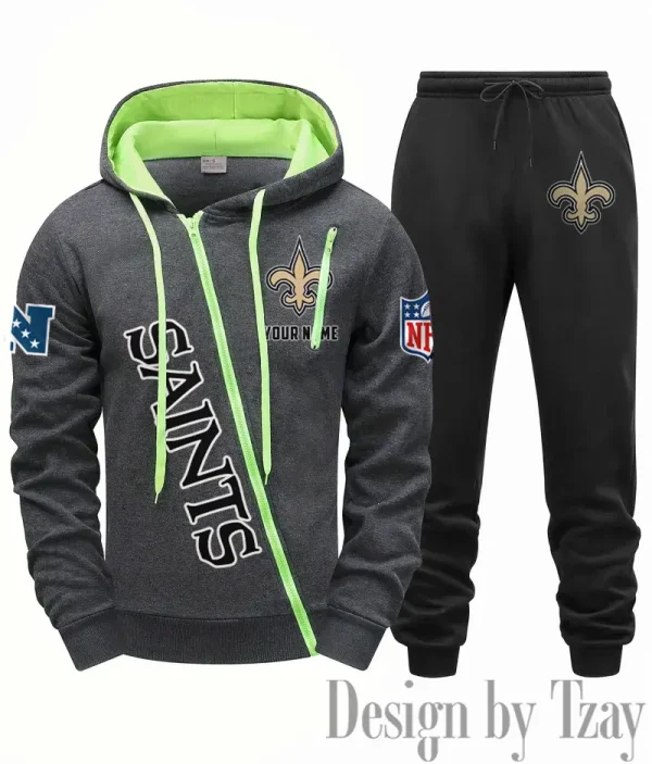 New Orleans Saints Men Fall&winter Daily Casual Sporty Jogging Suit Urban Fashion SPTMDCSJS023 - Image 5