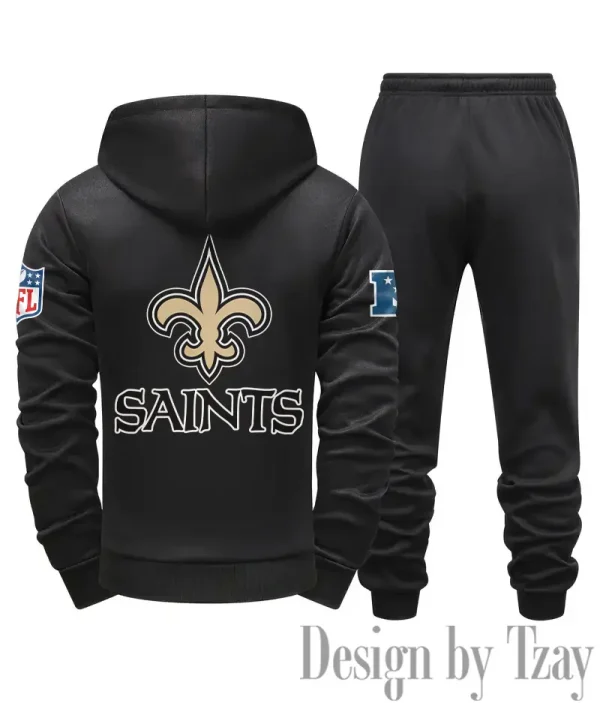 New Orleans Saints Men Fall&winter Daily Casual Sporty Jogging Suit Urban Fashion SPTMDCSJS023 - Image 4